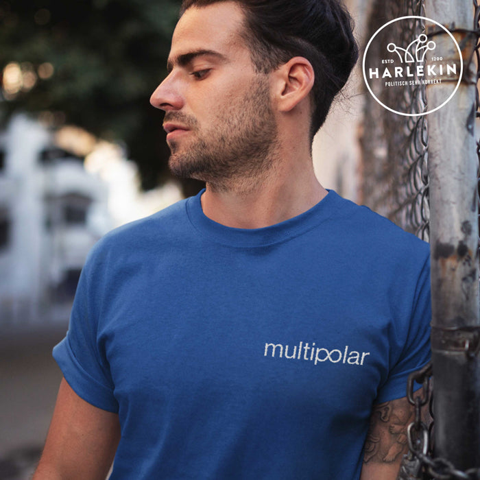 MULTIPOLAR ORGANIC SHIRT BUBEN / EDLER STICK • LOGO - DUNKEL
