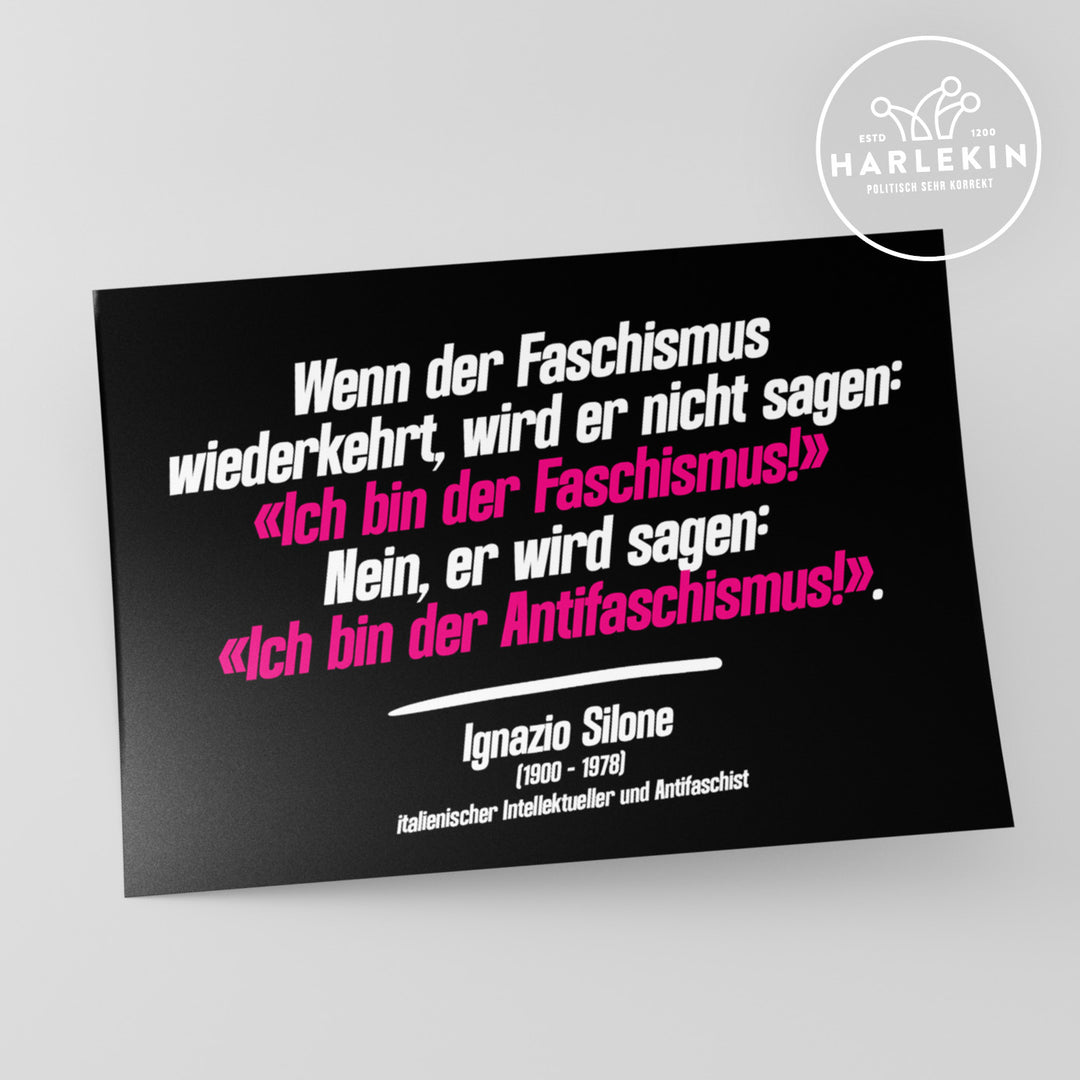 KLEINE STICKER / AUFKLEBER • WENN DER FASCHISMUS WIEDERKOMMT (10 STK.)