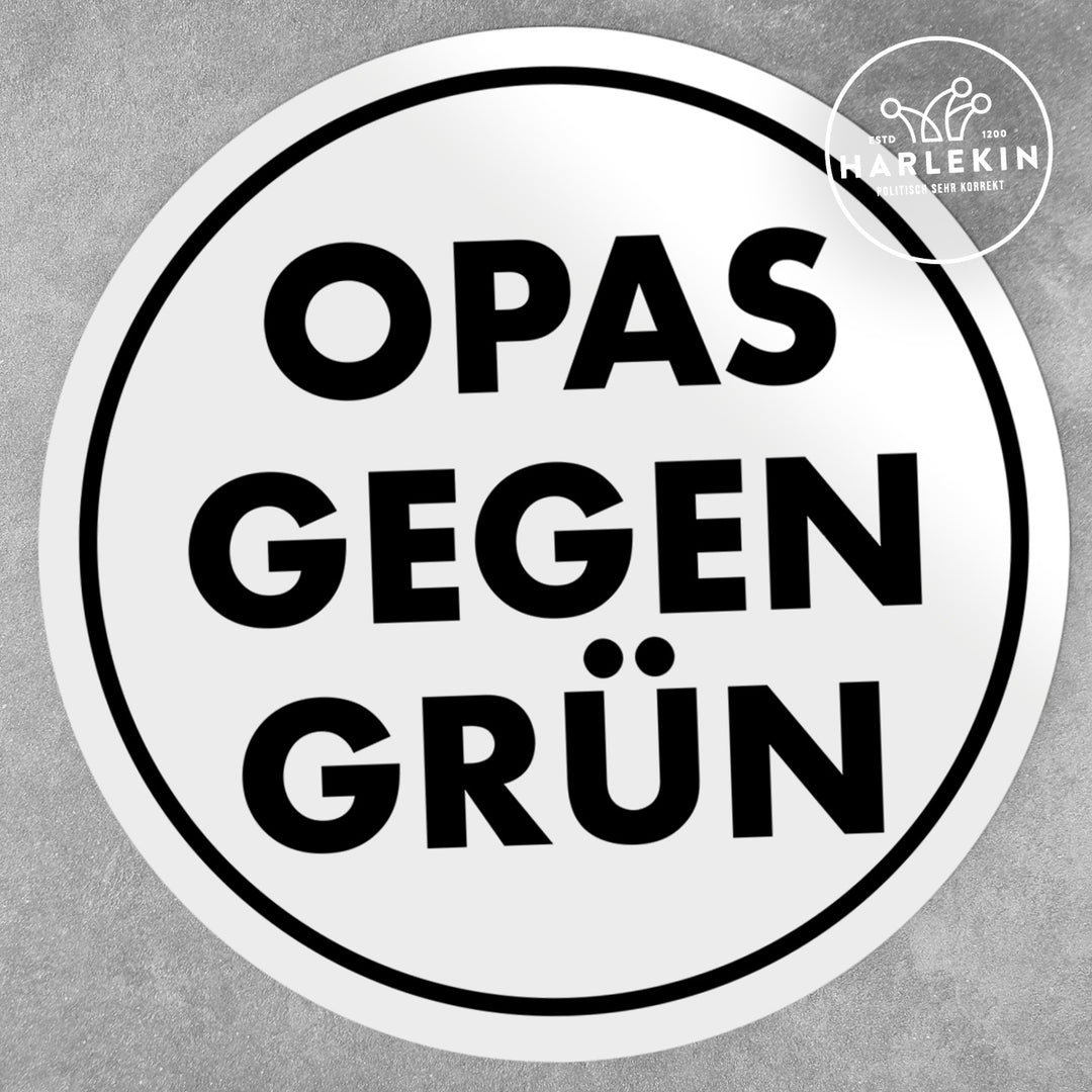 GROSSE STICKER / AUFKLEBER • OPAS GEGEN GRÜN (10 STK.)