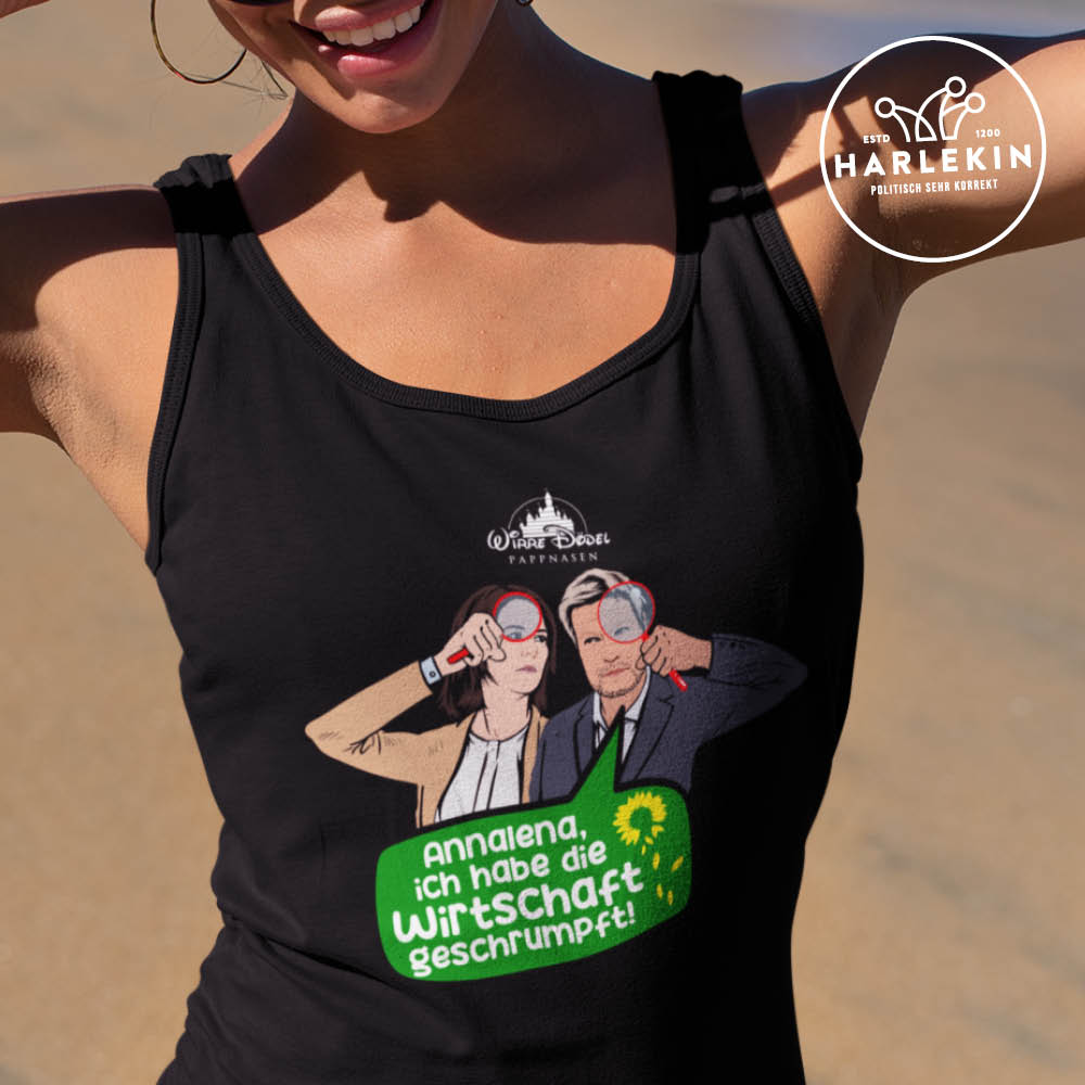 ORGANIC TANK TOP MÄDELS •  DIE GRÜNEN: ICH HABE DIE WIRTSCHAFT GESCHRUMPFT