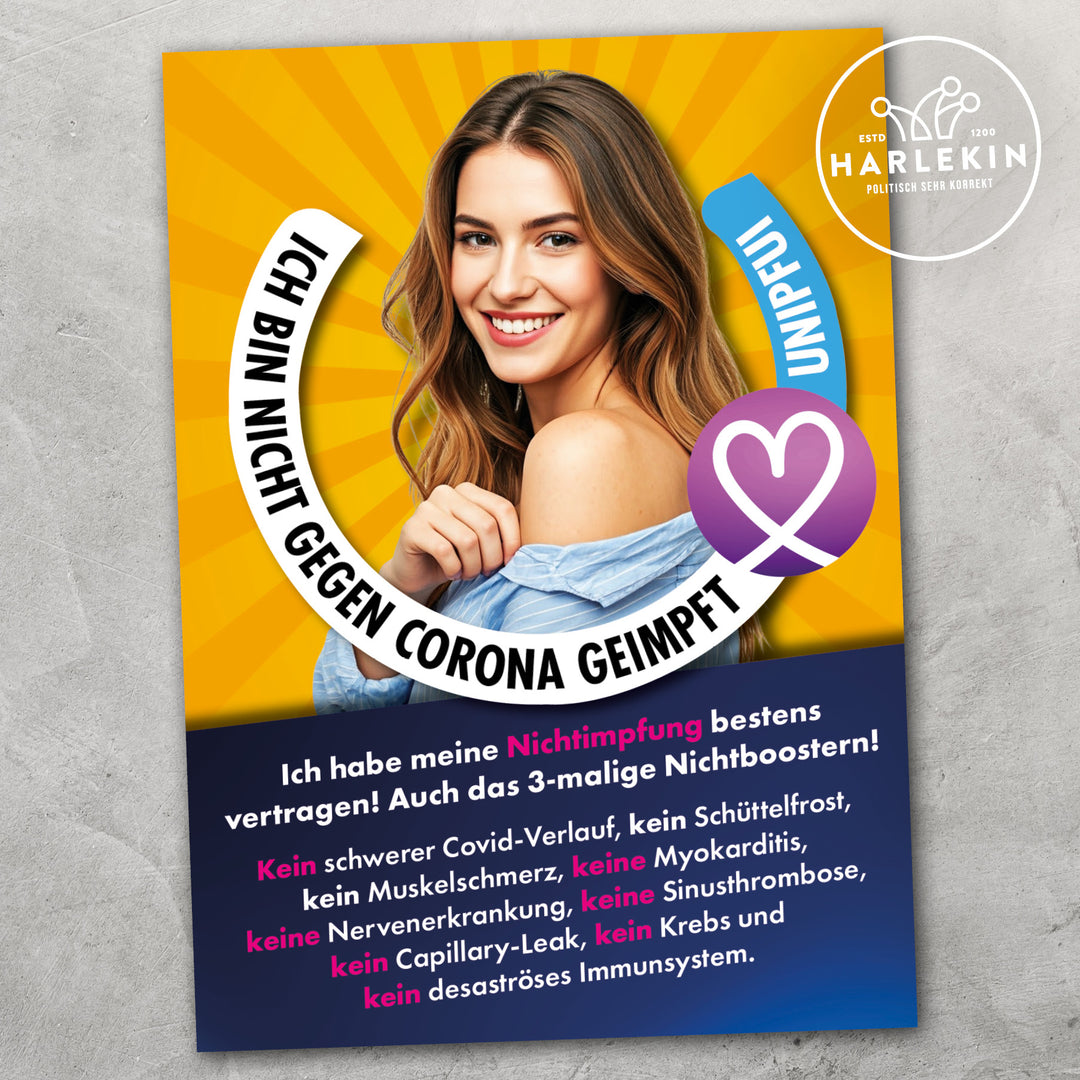 STICKER / AUFKLEBER • ICH BIN NICHT GEGEN CORONA GEIMPFT (10 STK.)