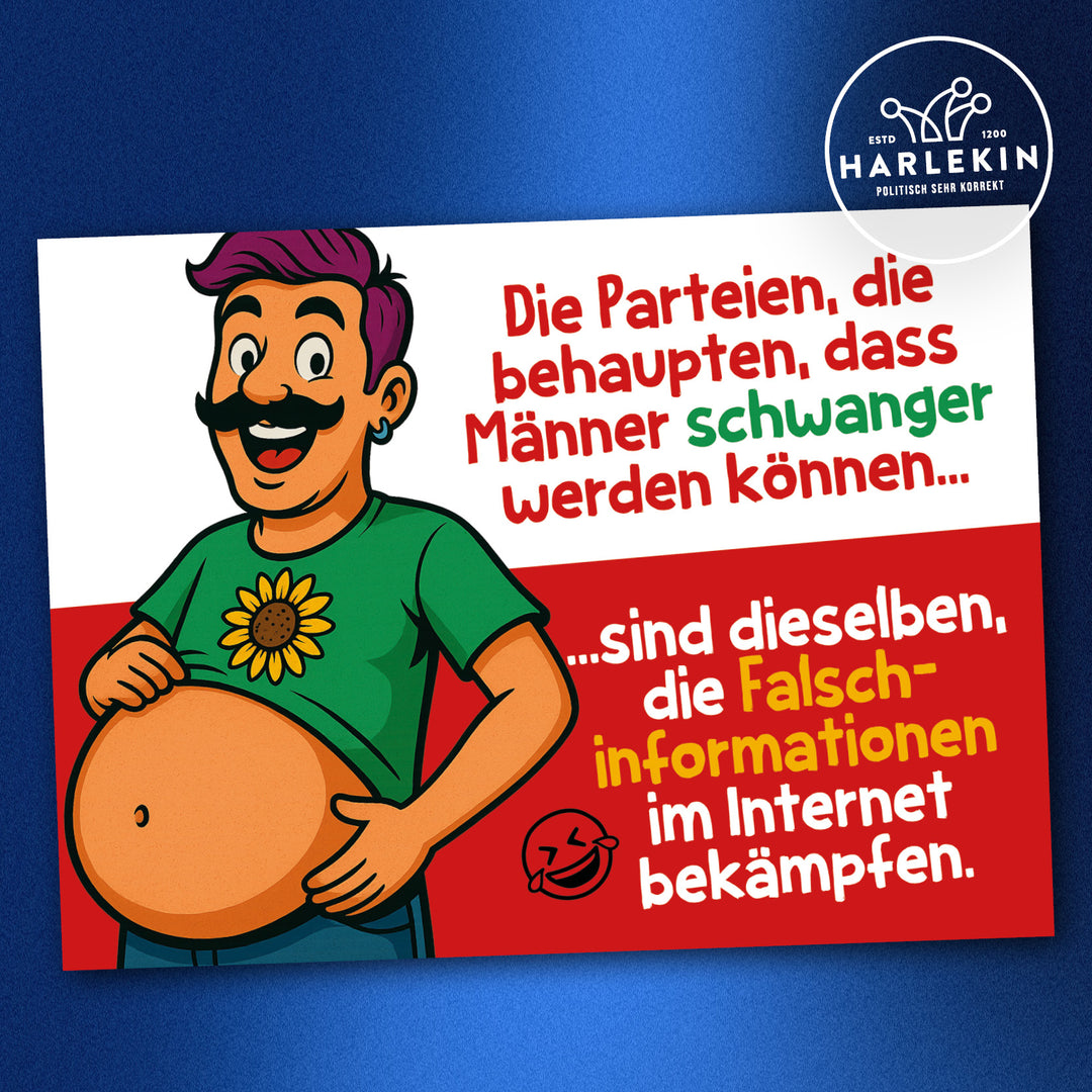 STICKER / AUFKLEBER • SCHWANGERE MÄNNER (10 STK.)