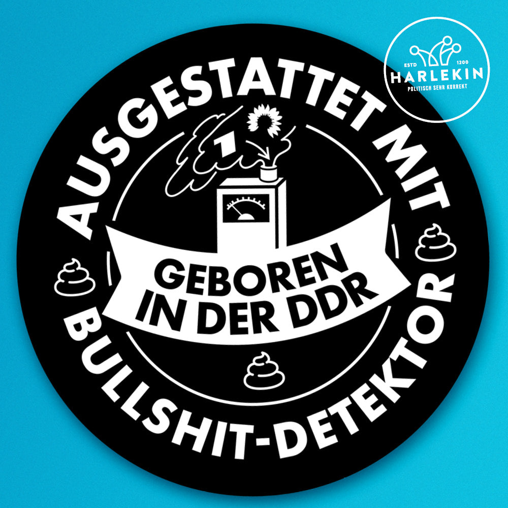 GROSSE STICKER / AUFKLEBER • DDR BULLSHIT DETEKTOR (10 STK.)