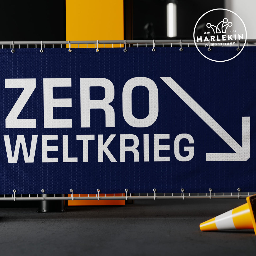 BAUZAUNBANNER 3,4 m x 1,7 m • ZERO WELTKRIEG