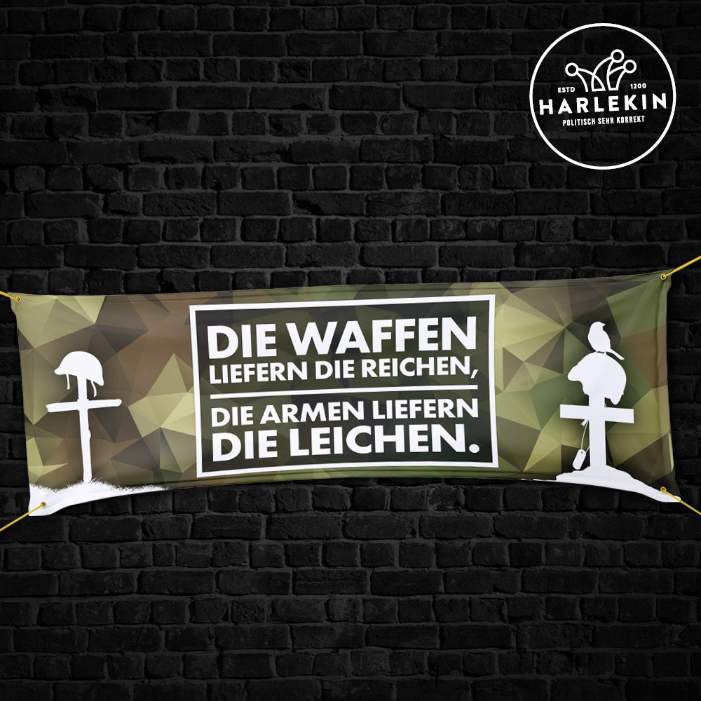 BANNER / PVC-PLANE extralang 3m x 1m • DIE WAFFEN LIEFERN DIE REICHEN