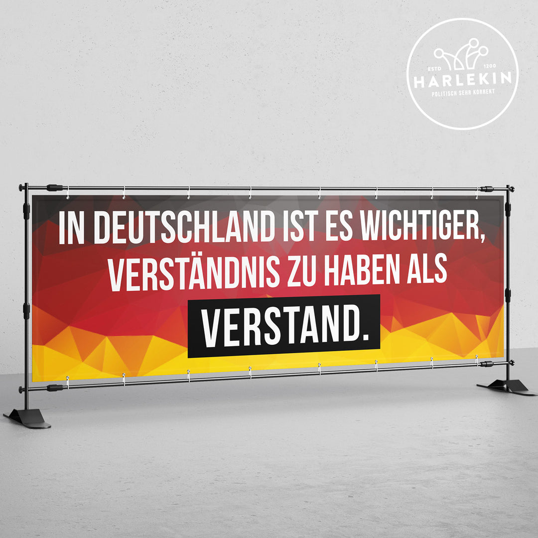 BANNER / PVC-PLANE extralang 3m x 1m • VERSTÄNDNIS VOR VERSTAND