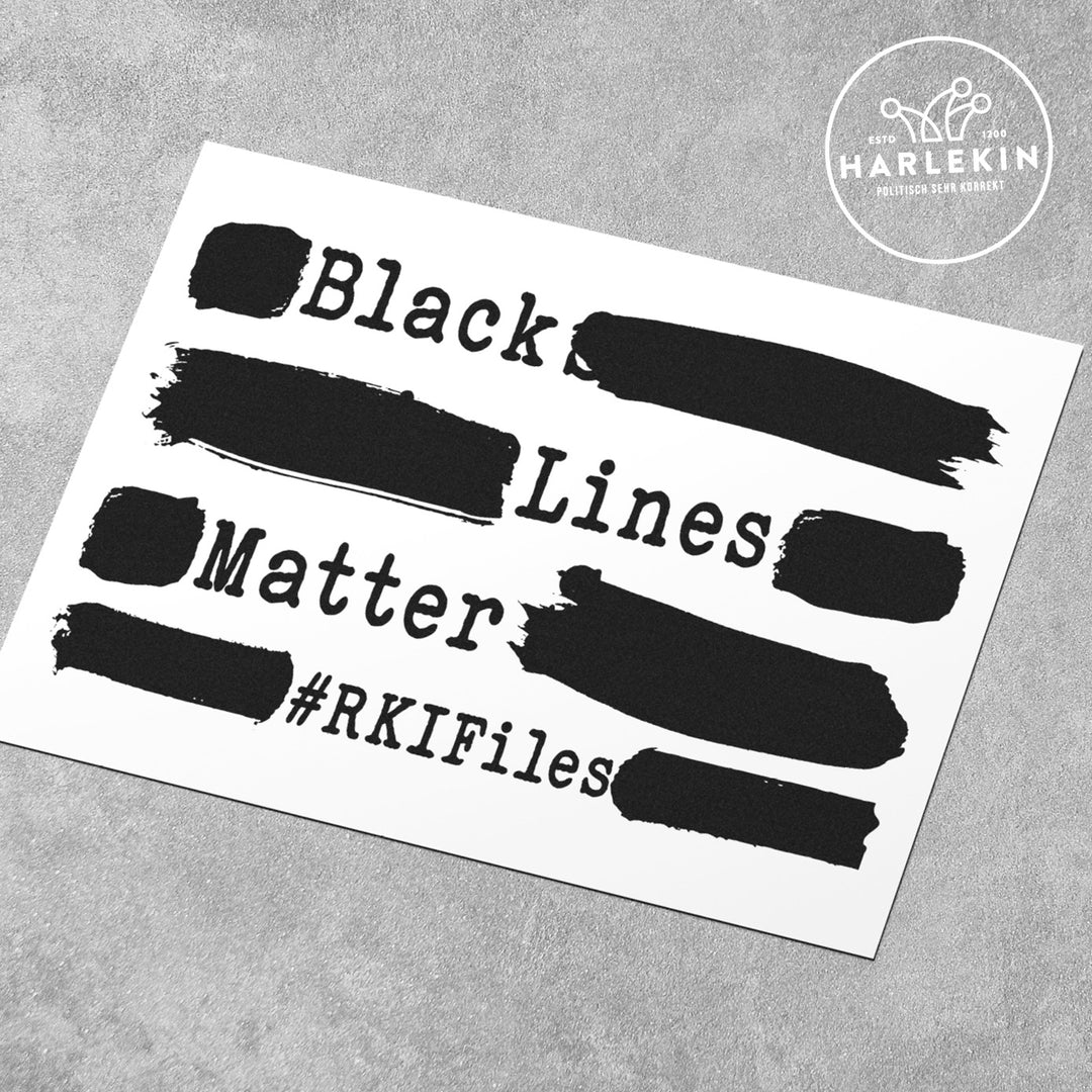 STICKER / AUFKLEBER • BLACK LINES MATTER - #RKIFILES (10 STK.)