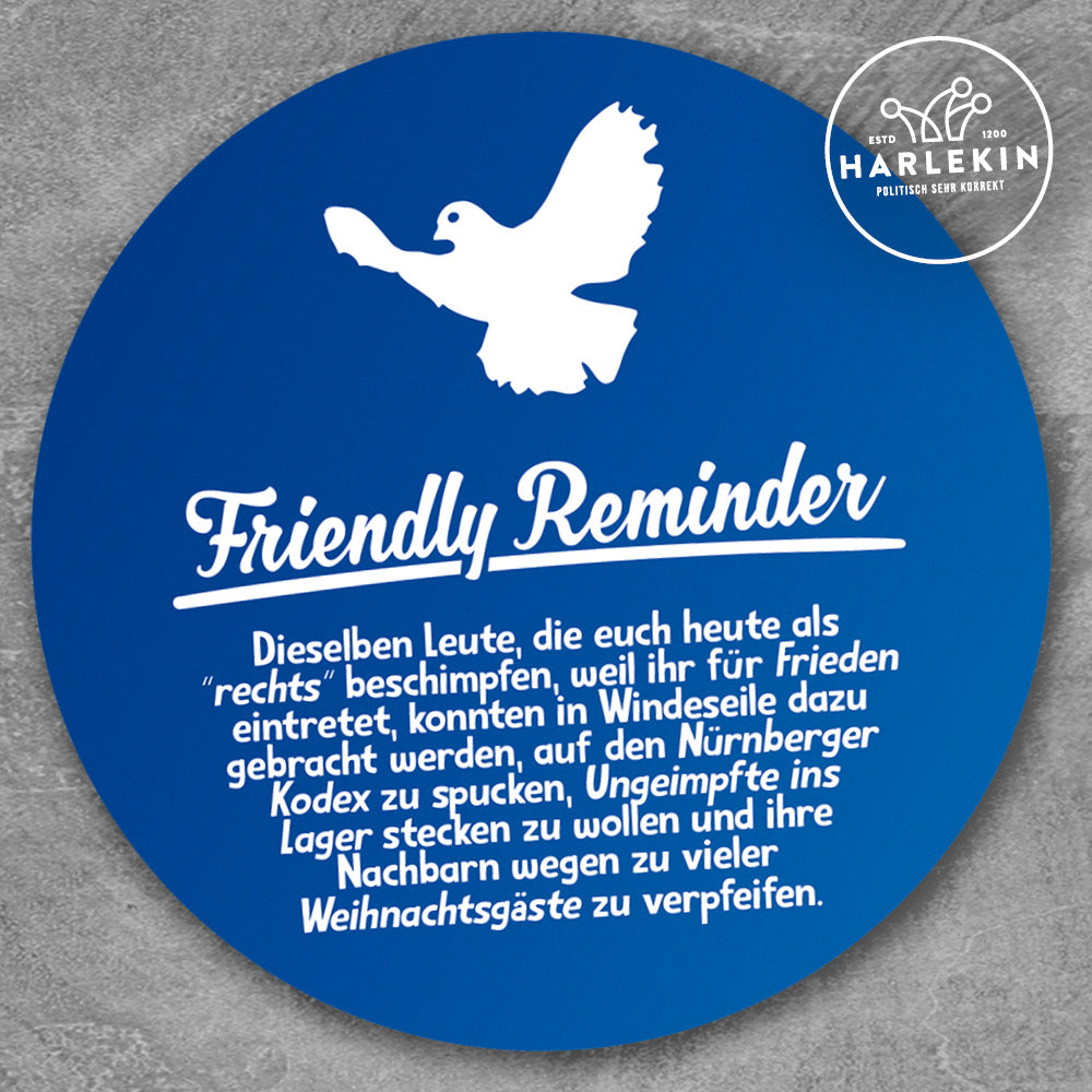 GROSSE STICKER / AUFKLEBER • FRIENDLY REMINDER (10 STK.)