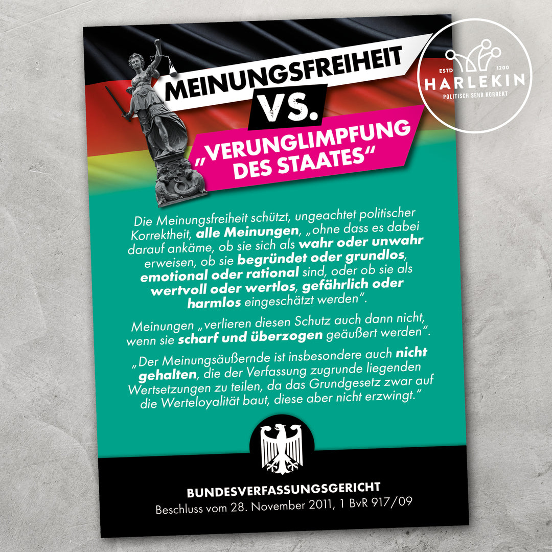 STICKER / AUFKLEBER • MEINUNGSFREIHEIT & VERFASSUNGSGERICHT (10 STK.)