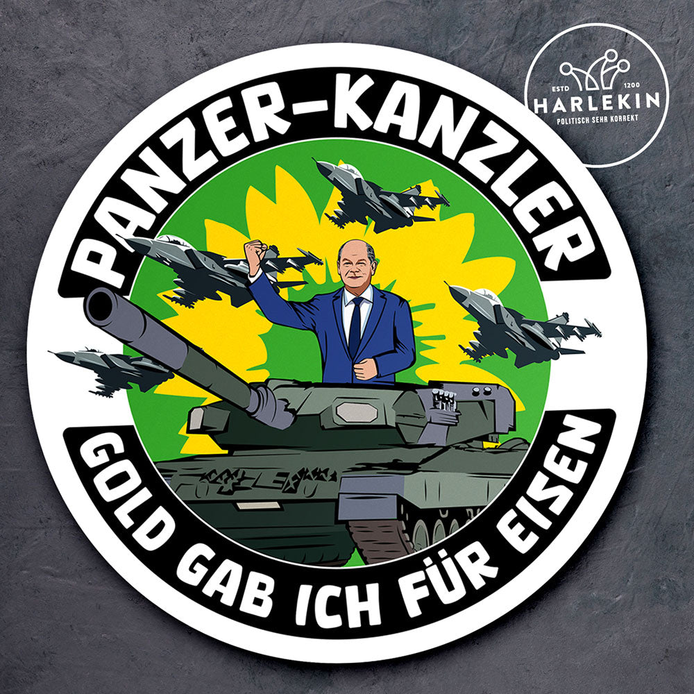 GROSSE STICKER / AUFKLEBER • PANZER-KANZLER (10 STK.)