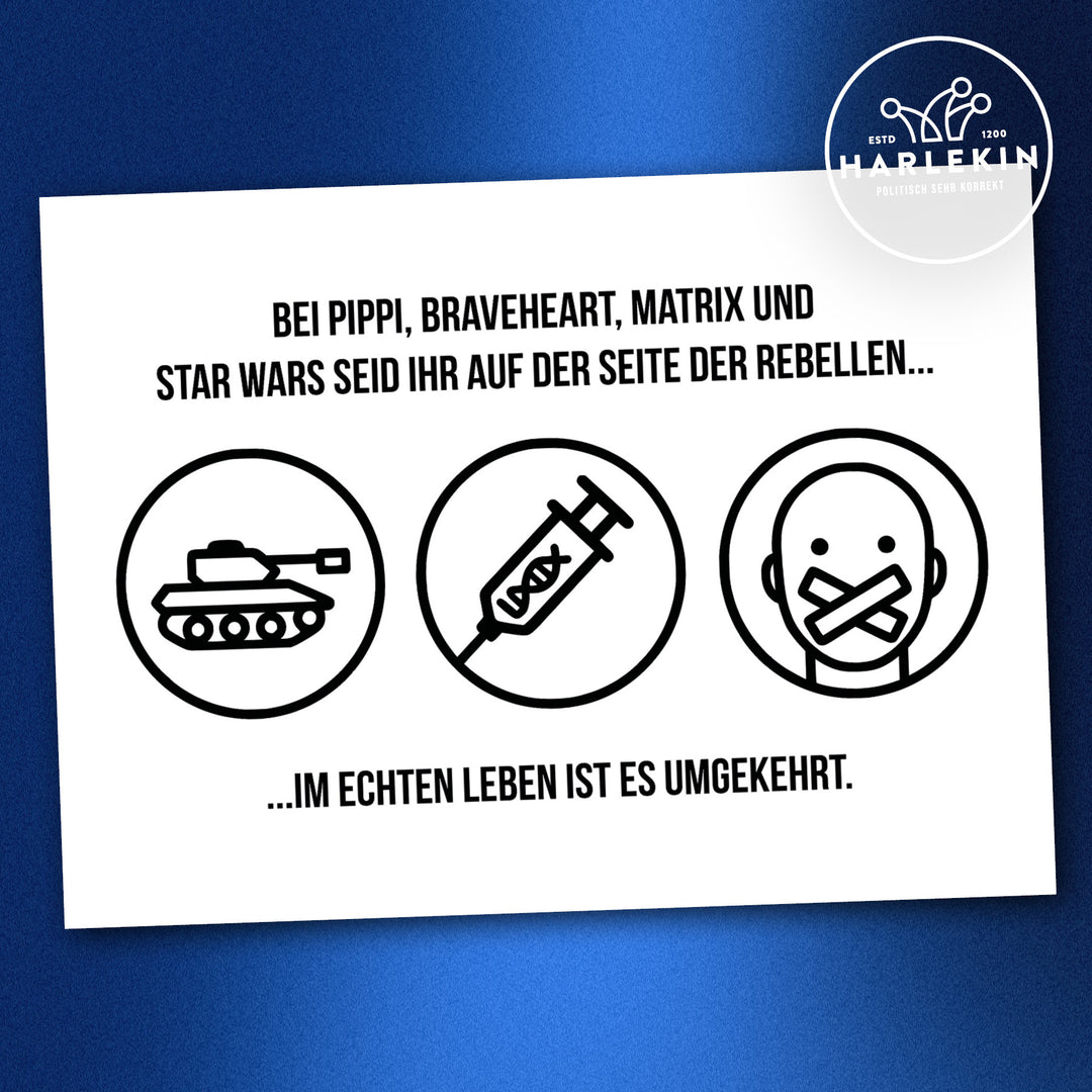 STICKER / AUFKLEBER • REBELLEN UND DAS ECHTE LEBEN (10 STK.)