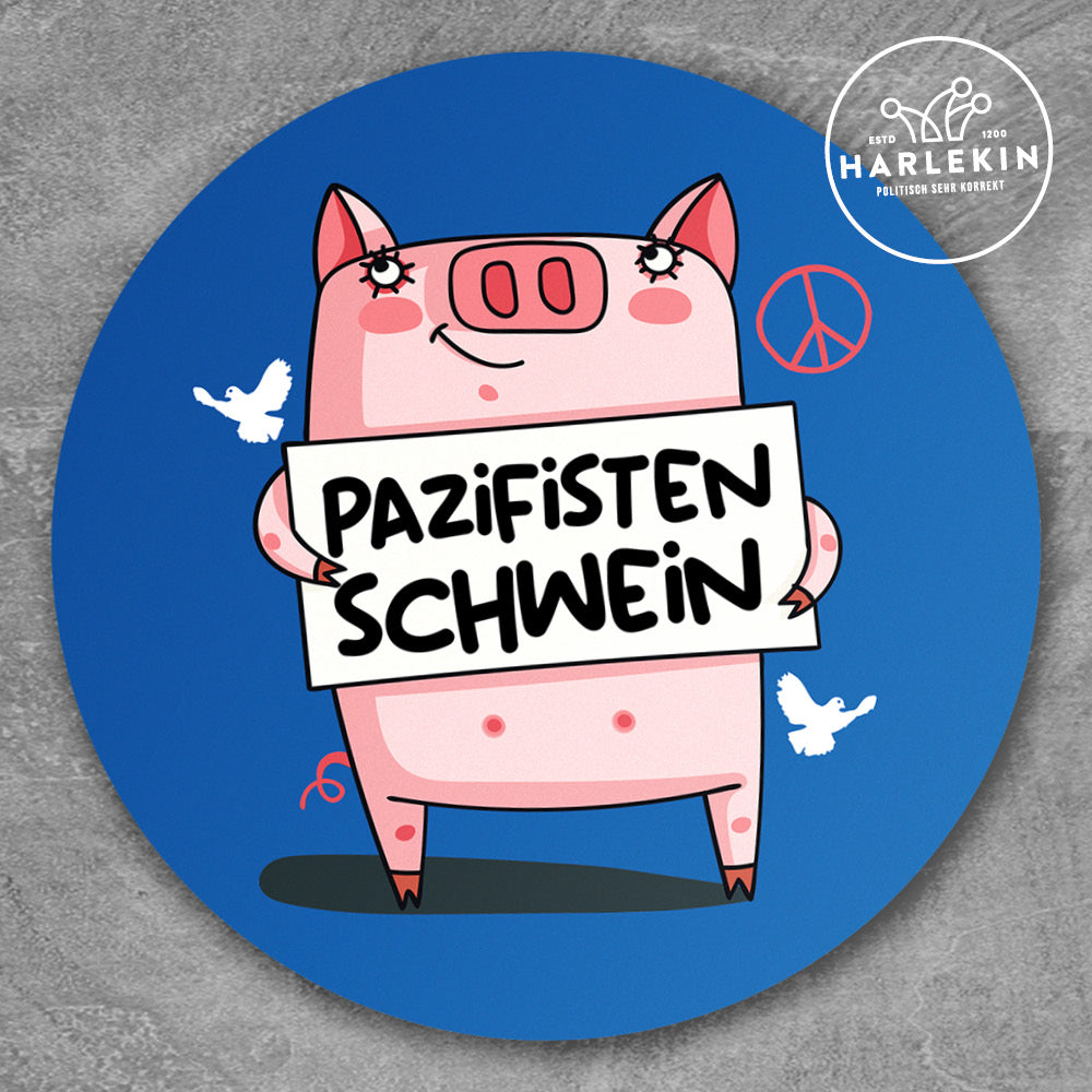 GROSSE STICKER / AUFKLEBER • PAZIFISTENSCHWEIN (10 STK.)
