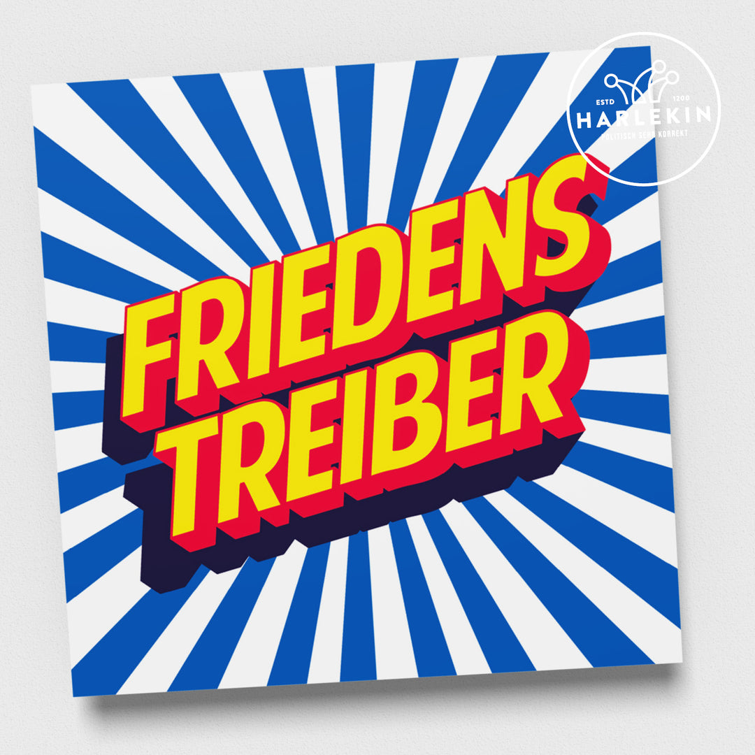 GROSSE STICKER / AUFKLEBER • FRIEDENSTREIBER (10 STK.)