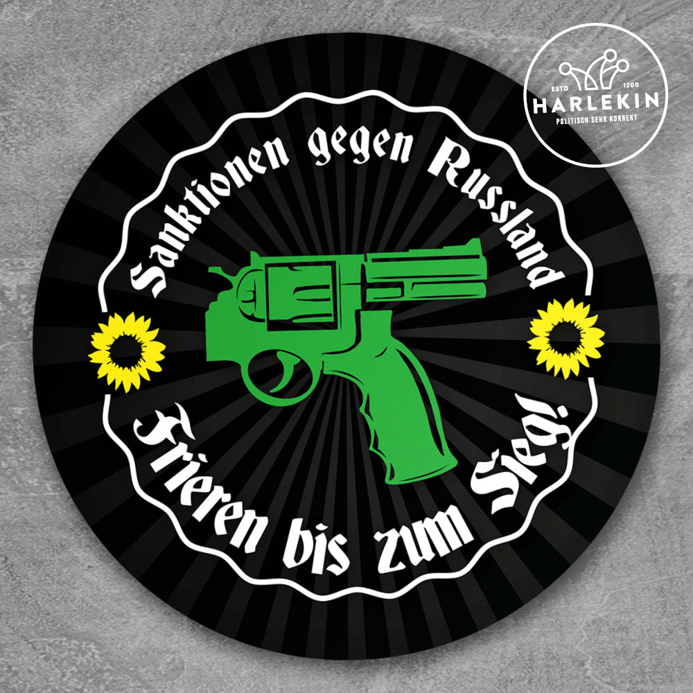 GROSSE STICKER / AUFKLEBER • SANKTIONEN: FRIEREN FÜR DEN SIEG! (10 STK.)