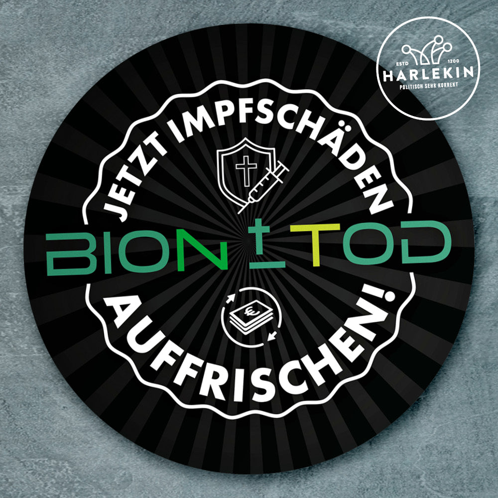 GROSSE STICKER / AUFKLEBER • JETZT IMPFSCHÄDEN AUFFRISCHEN! (10 STK.)