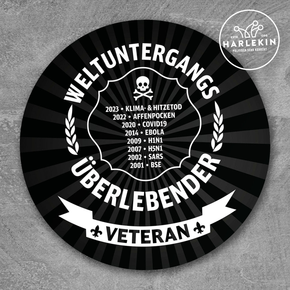 GROSSE STICKER / AUFKLEBER • WELTUNTERGANGSÜBERLEBENDER (10 STK.)