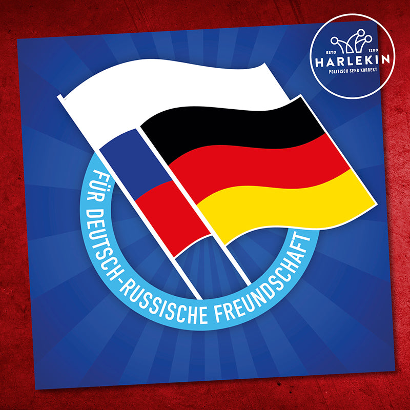 STICKER / AUFKLEBER • DEUTSCH-RUSSISCHE FREUNDSCHAFT (10 STK.)