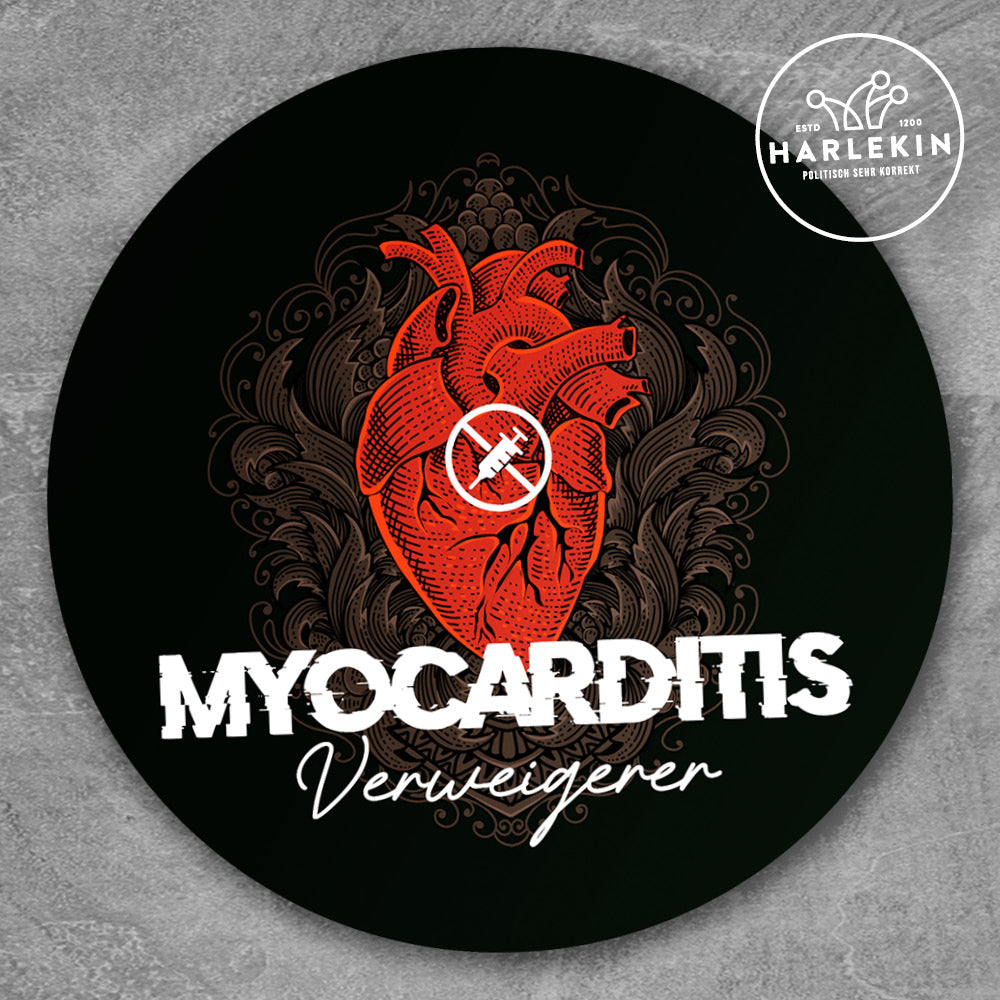 GROSSE STICKER / AUFKLEBER • MYOCARDITIS-VERWEIGERER (10 STK.)