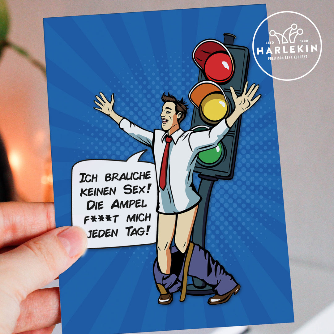 GROSSE STICKER / AUFKLEBER • DIE AMPEL F***T MICH JEDEN TAG (10 STK.)