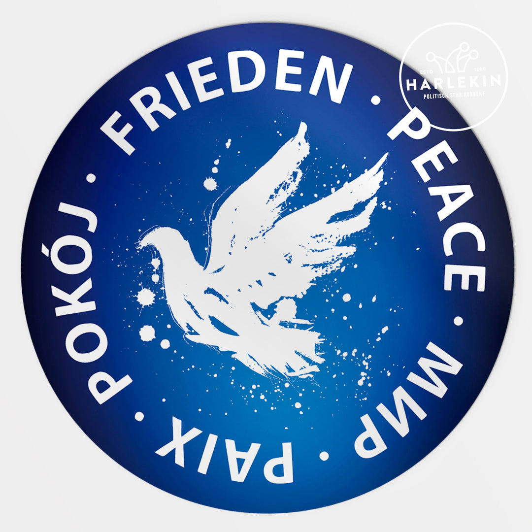 GROSSE STICKER / AUFKLEBER • PEACE • FRIEDEN • MIR (10 STK.)