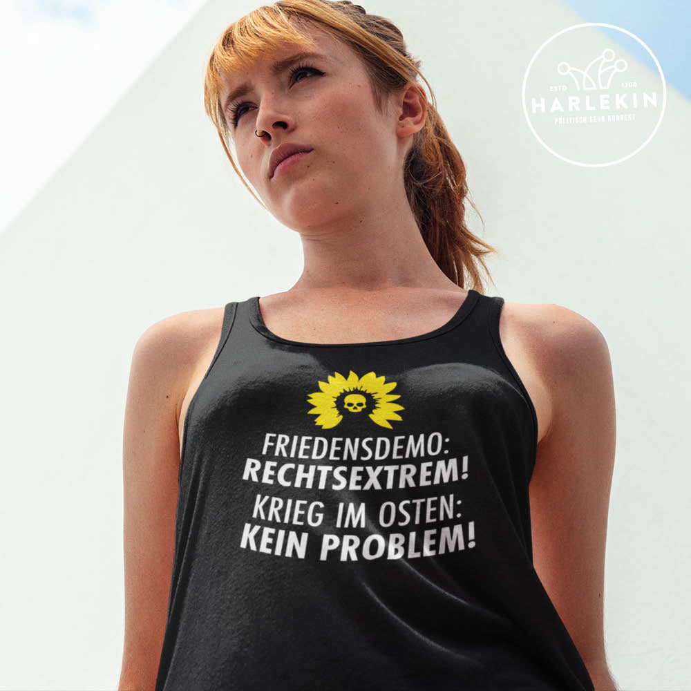 ORGANIC TANK TOP MÄDELS • DIE GRÜNEN: FRIEDENSDEMO RECHTSEXTREM