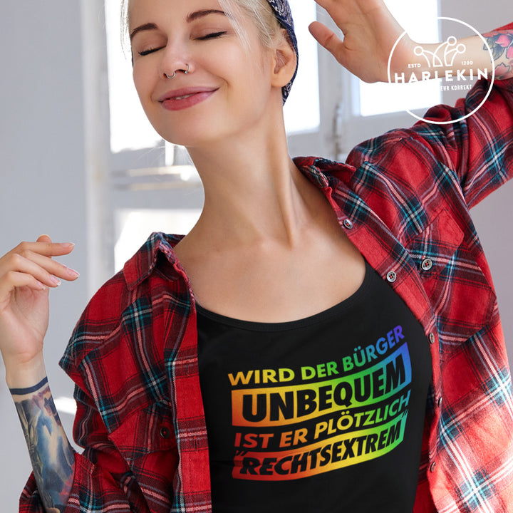 ORGANIC TANK TOP MÄDELS • WIRD DER BÜRGER UNBEQUEM - RAINBOW
