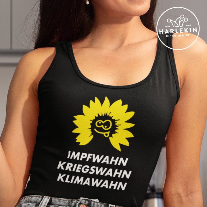 ORGANIC TANK TOP MÄDELS • IMPFWAHN, KRIEGSWAHN, KLIMAWAHN