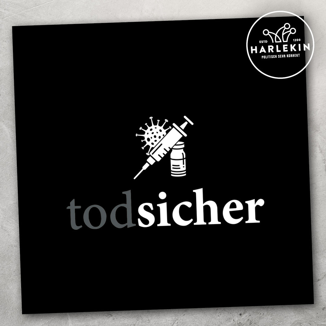 GROSSE STICKER / AUFKLEBER • DIE IMPFUNG: (TOD)SICHER! (10 STK.)