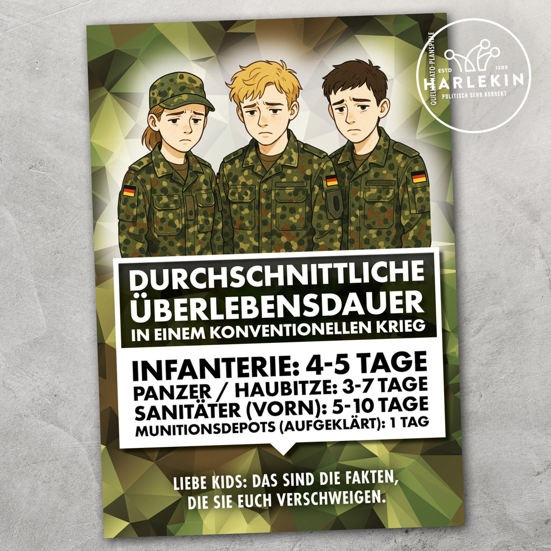 STICKER / AUFKLEBER • DURCHSCHNITTLICHE ÜBERLEBENSDAUER (10 STK.)