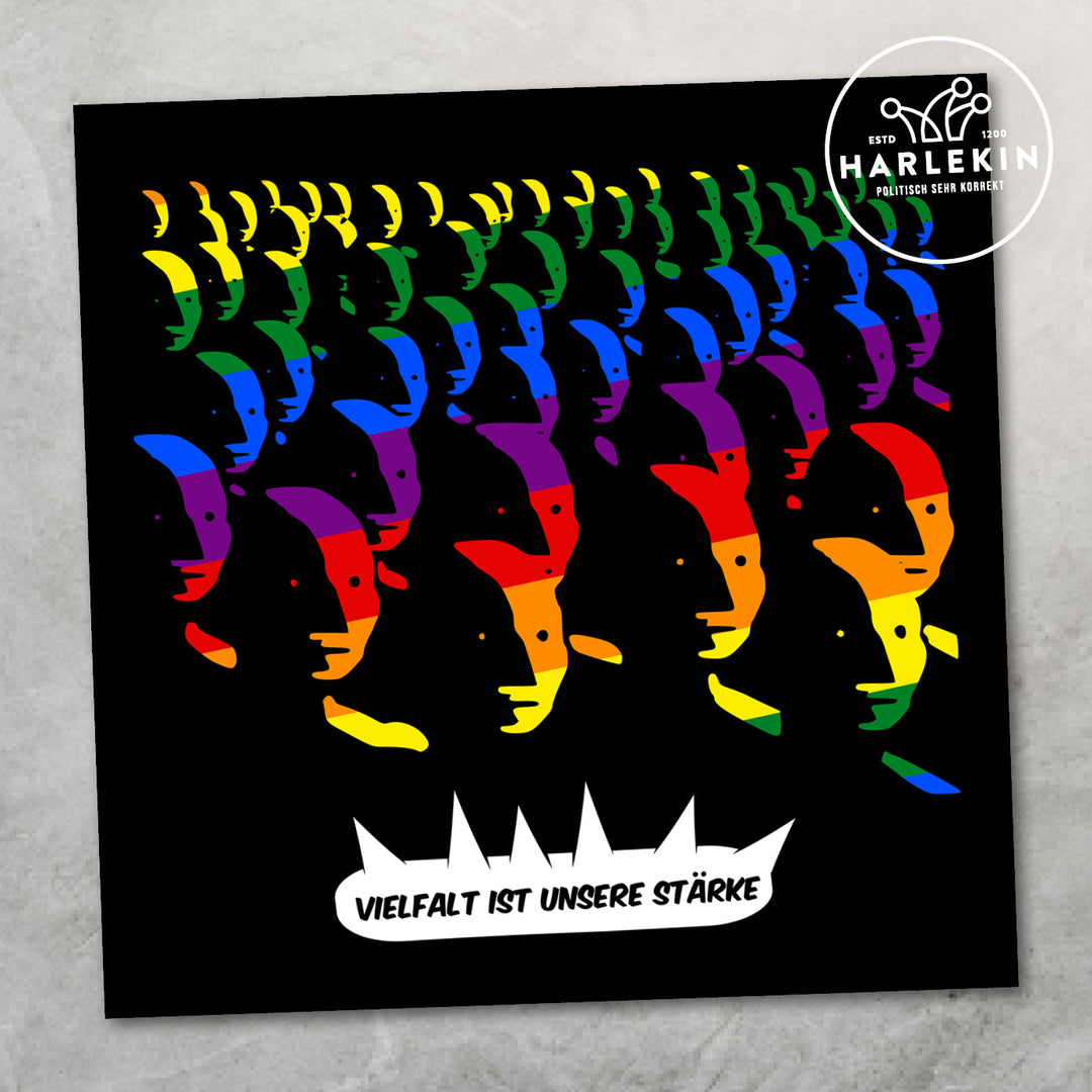 GROSSE STICKER / AUFKLEBER • NPC'S: VIELFALT IST UNSERE STÄRKE (10 STK.)