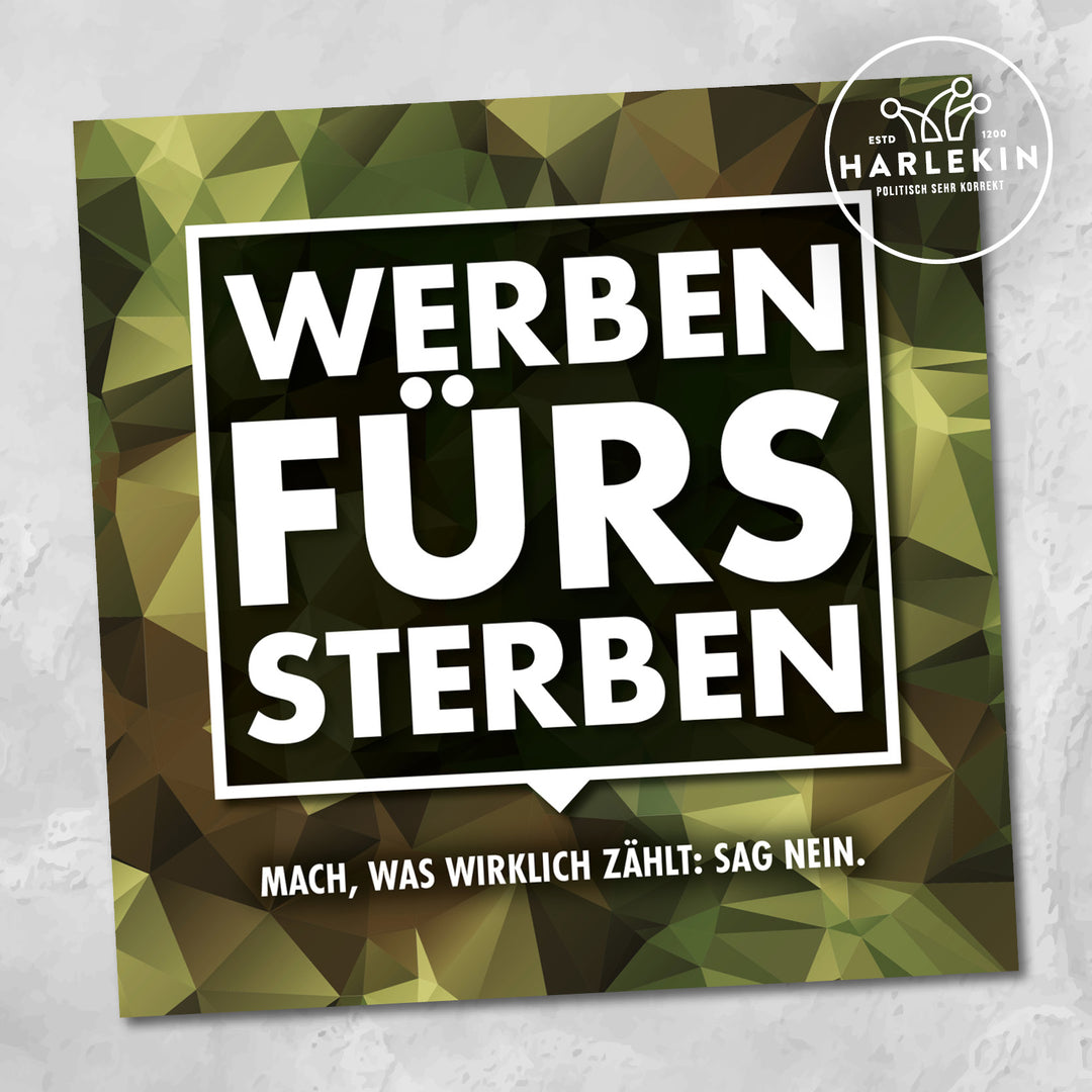 STICKER / AUFKLEBER • WERBEN FÜRS STERBEN (10 STK.)