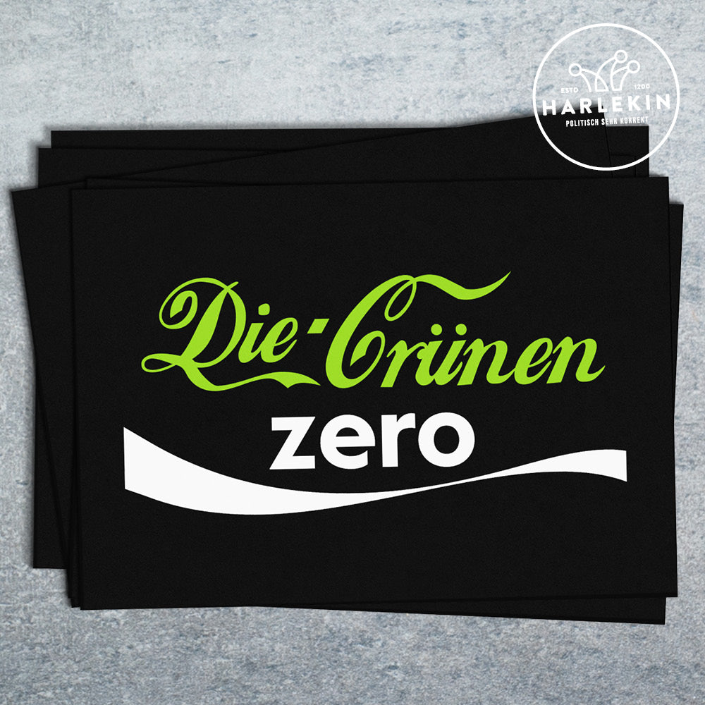 GROSSE STICKER / AUFKLEBER • DIE GRÜNEN ZERO (10 STK.)