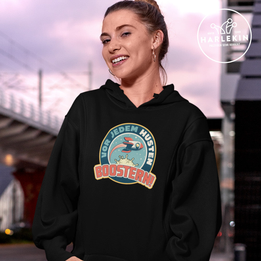 SPASSKULTUR HOODIEKLEID MÄDELS • VOR JEDEM HUSTEN BOOSTERN!