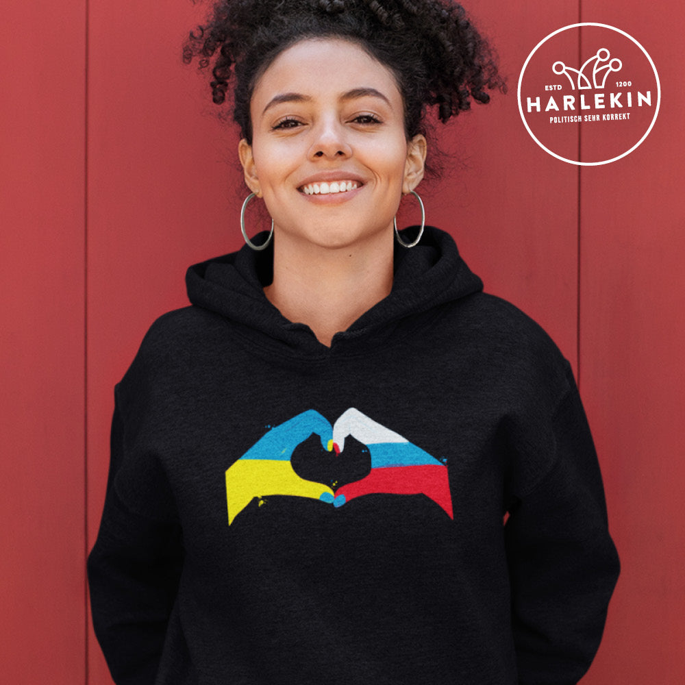 HOODIE MÄDELS • RUSSIA UKRAINE HEART PEACE