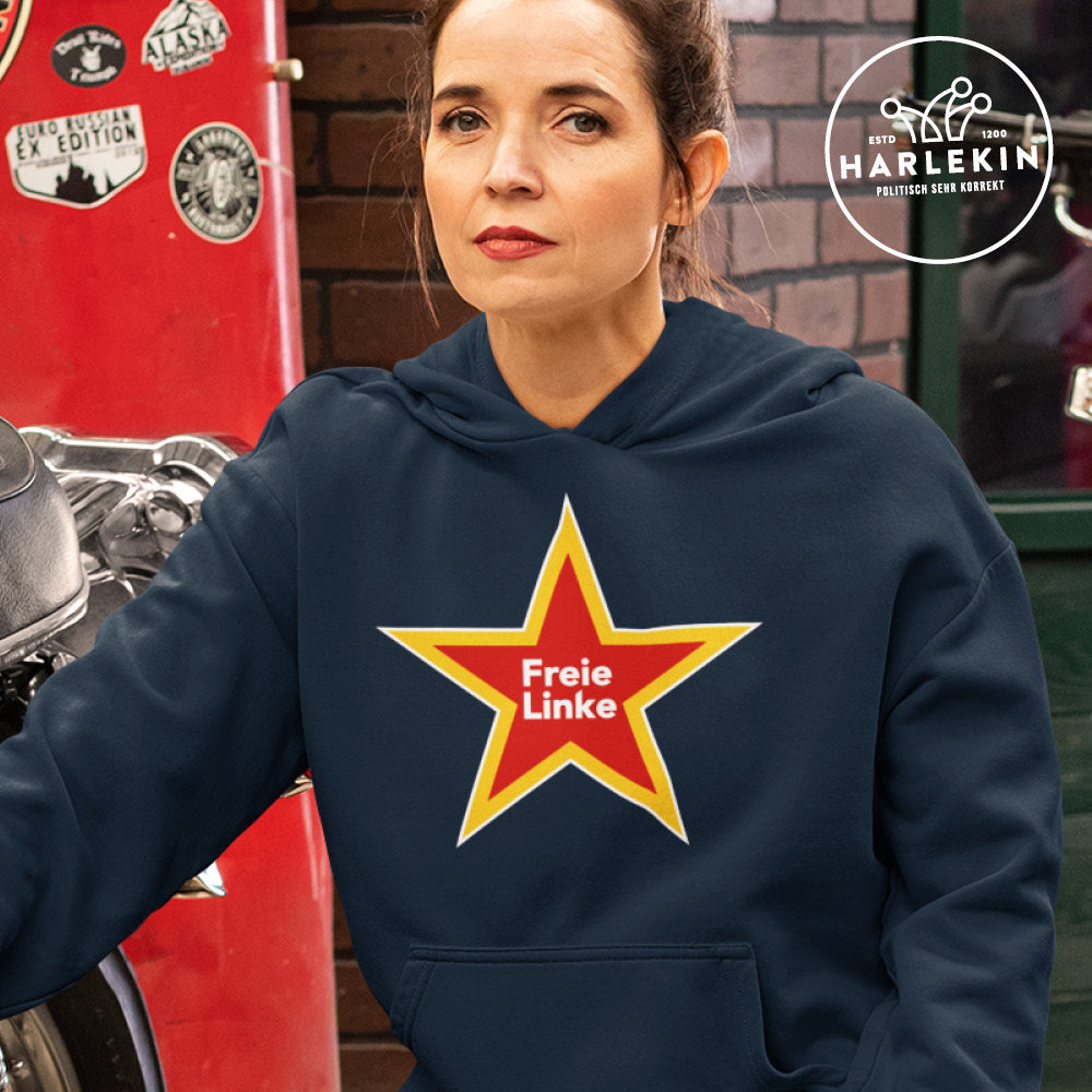FREIE LINKE HOODIE MÄDELS • LOGO - DUNKEL