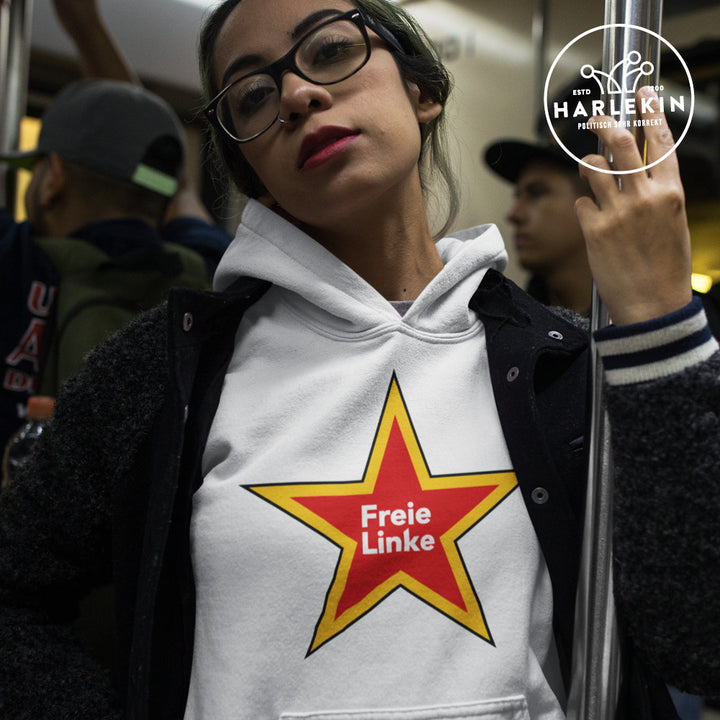 FREIE LINKE HOODIE MÄDELS • LOGO - HELL