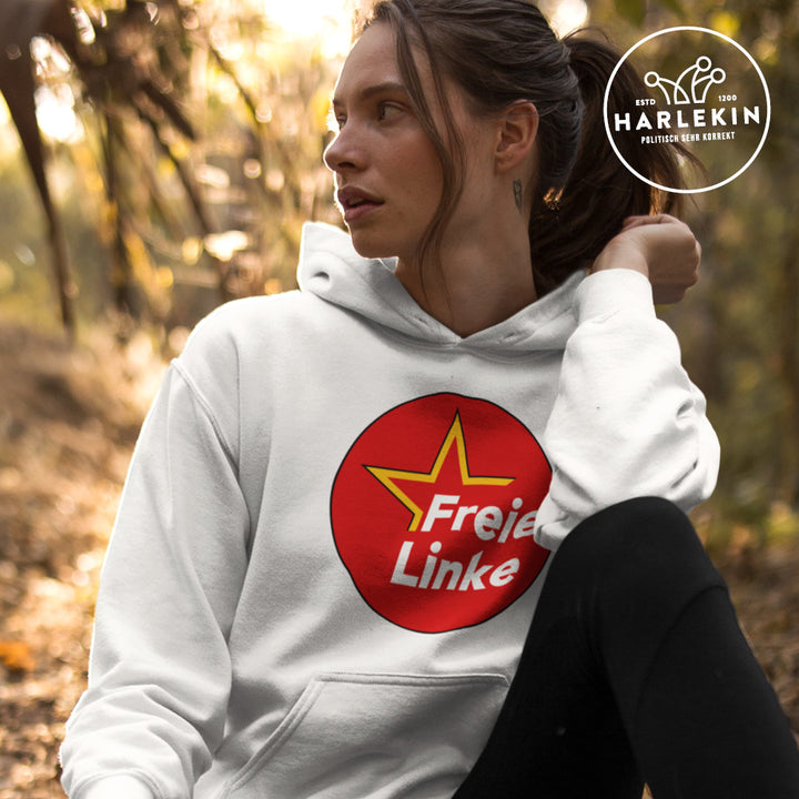 FREIE LINKE HOODIE MÄDELS • LOGO BADGE - HELL