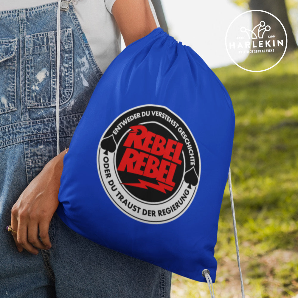 TURNBEUTEL • ENTWEDER DU VERSTEHST GESCHICHTE ODER DU TRAUST DER REGIERUNG  - Baumwoll Gymsac