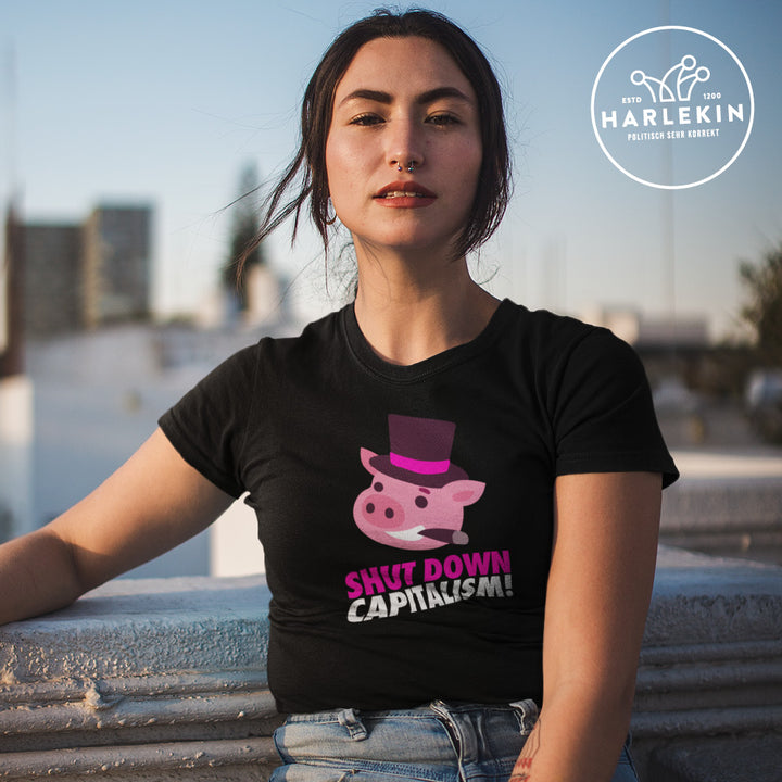 FREIE LINKE ORGANIC SHIRT MÄDELS • SHUT DOWN CAPITALISM
