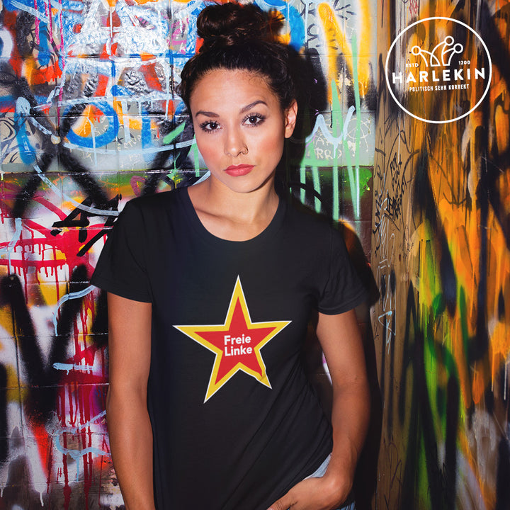 FREIE LINKE ORGANIC SHIRT MÄDELS • LOGO - DUNKEL