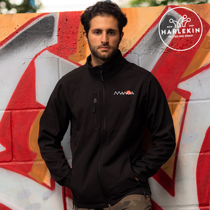MANOVA SOFTSHELL JACKE BUBEN / EDLER STICK • LOGO