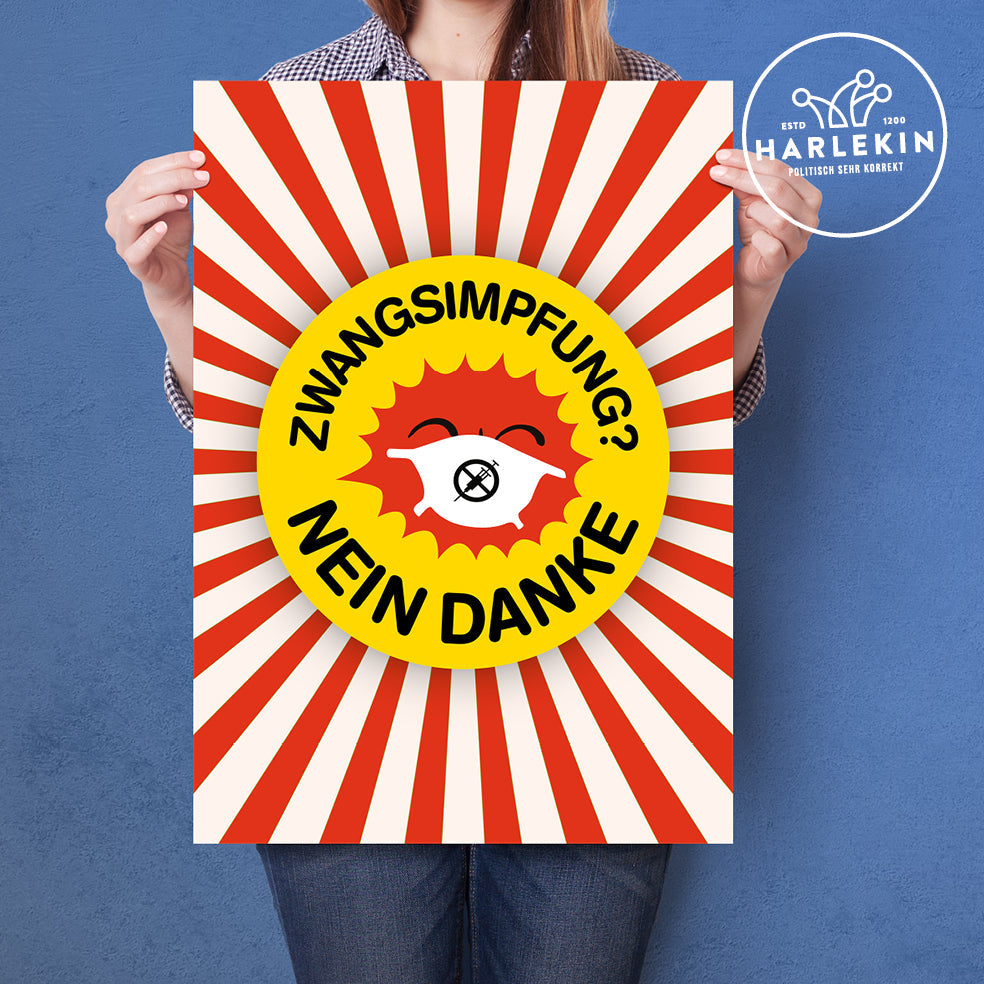 A2 POSTER • ZWANGSIMPFUNG NEIN DANKE (5 STK.)-HARLEKINSHOP