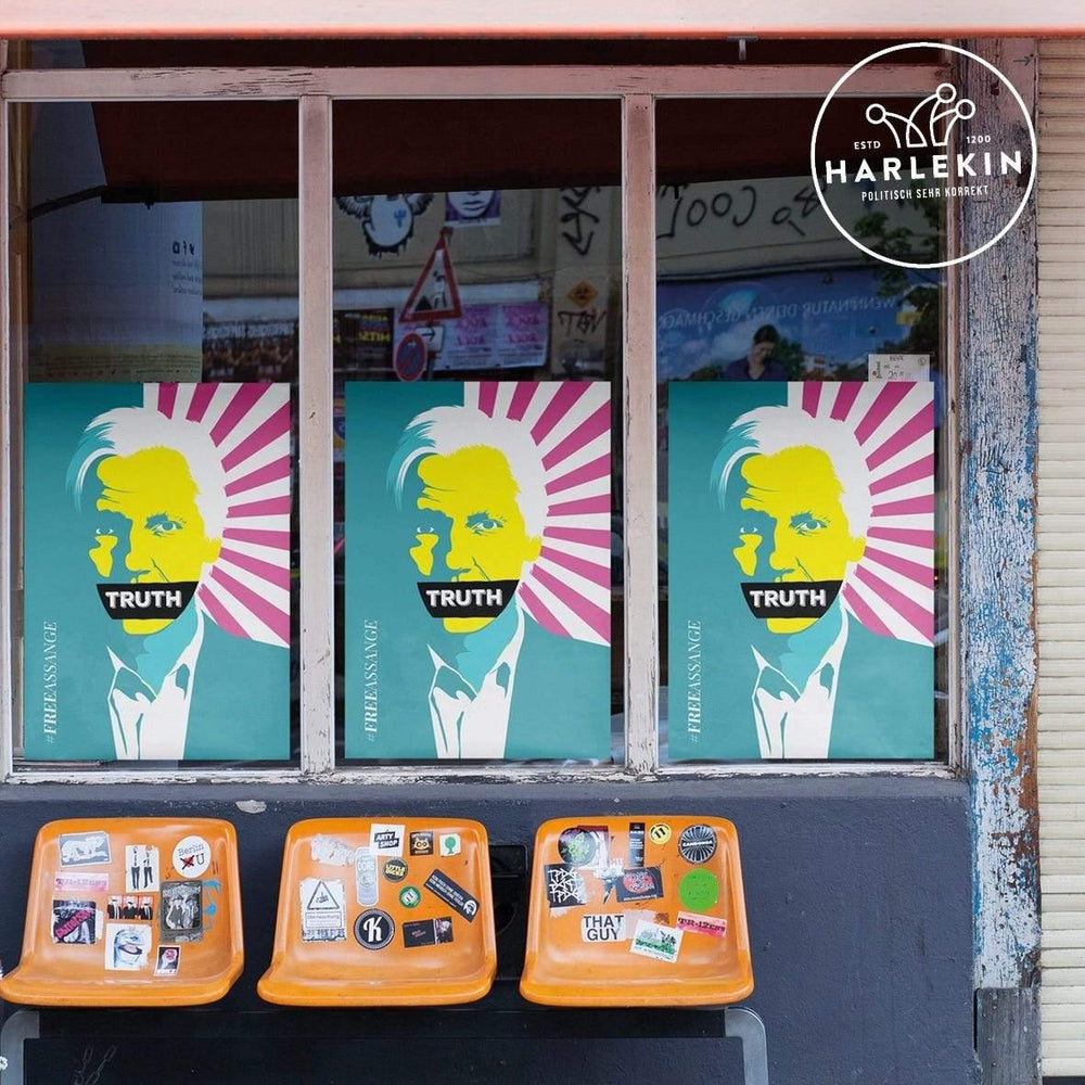 A3 POSTER • FREE JULIAN ASSANGE (5 STK.)-HARLEKINSHOP