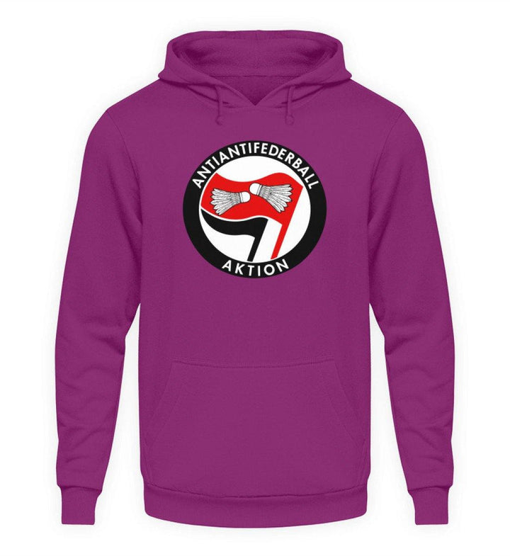ADBUSTING & GUERILLA HOODIE MÄDELS • ANTIANTIFEDERBALL-AKTION-HARLEKINSHOP