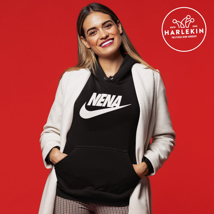 ADBUSTING & GUERILLA HOODIE MÄDELS • NENA: JUST DO IT - DUNKEL-HARLEKINSHOP
