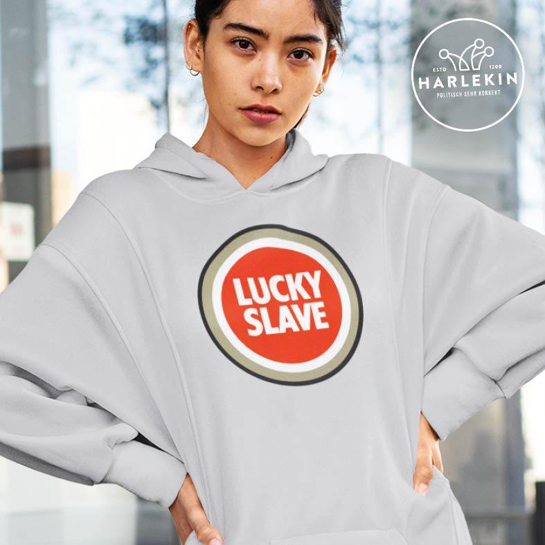 ADBUSTING & GUERILLA HOODIEKLEID MÄDELS • LUCKY SLAVE-HARLEKINSHOP