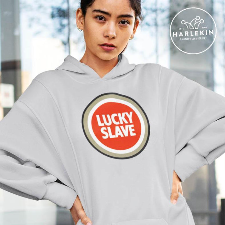 ADBUSTING & GUERILLA HOODIEKLEID MÄDELS • LUCKY SLAVE-HARLEKINSHOP