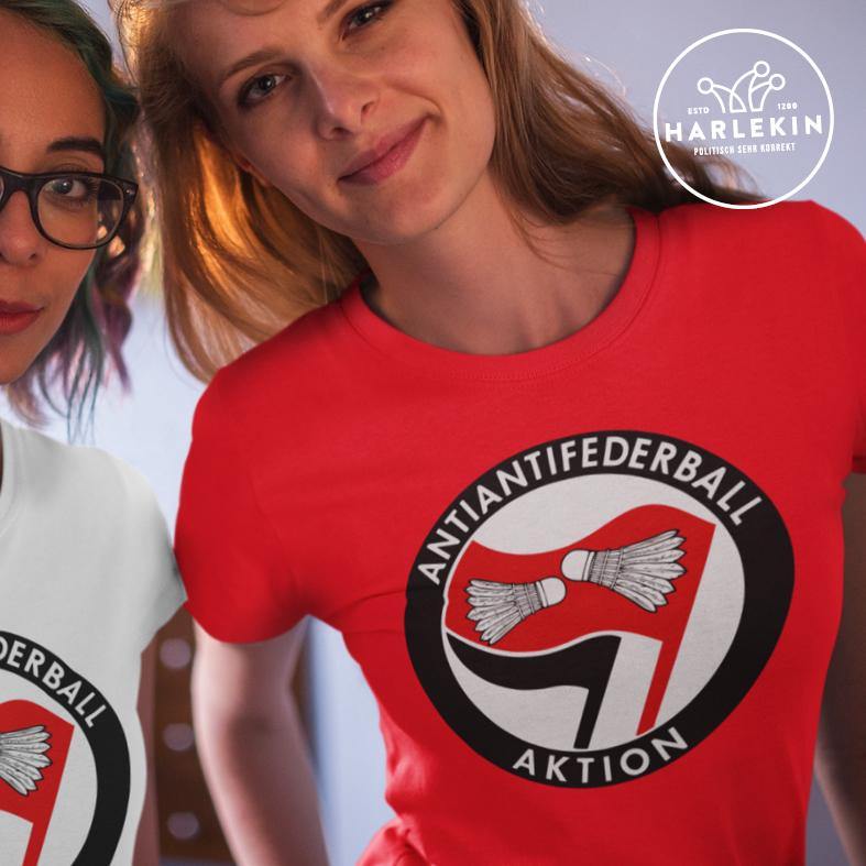 ADBUSTING & GUERILLA ORGANIC SHIRT MÄDELS • ANTIANTIFEDERBALL-AKTION-HARLEKINSHOP
