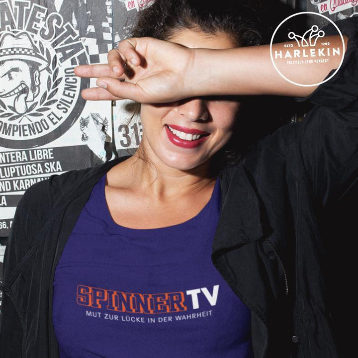 ADBUSTING & GUERILLA ORGANIC SHIRT MÄDELS • SPINNER TV - DUNKEL-HARLEKINSHOP