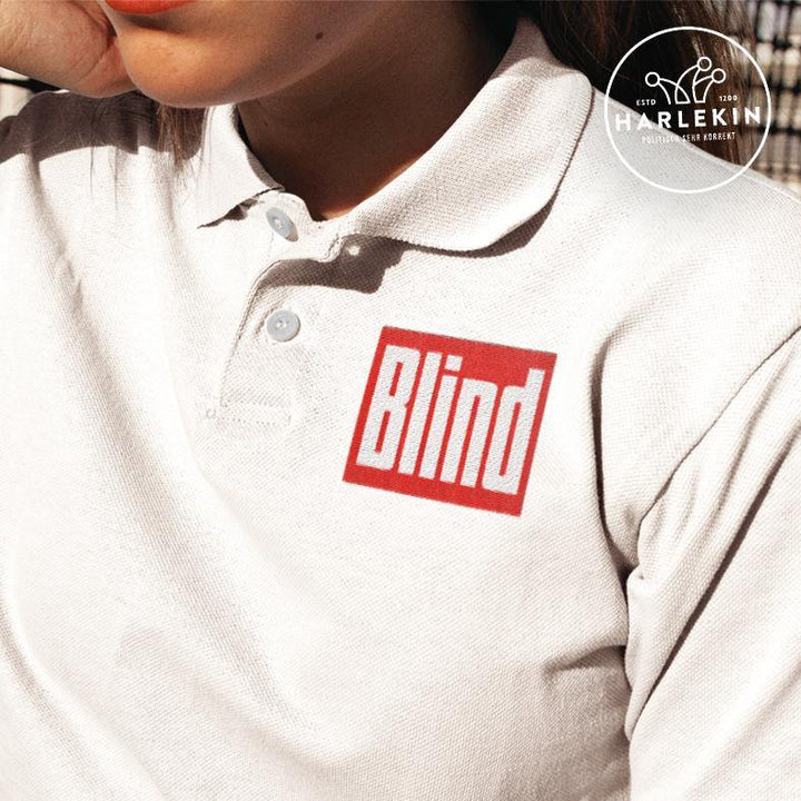 ADBUSTING & GUERILLA POLOSHIRT MÄDELS / EDLER STICK • BILD / BLIND-HARLEKINSHOP